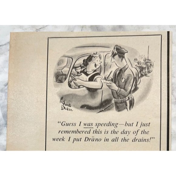 Drano Drain Cleaner Vintage Print Ad 1955 Plumbing Cleaning Sanitation - Picture 4 of 6